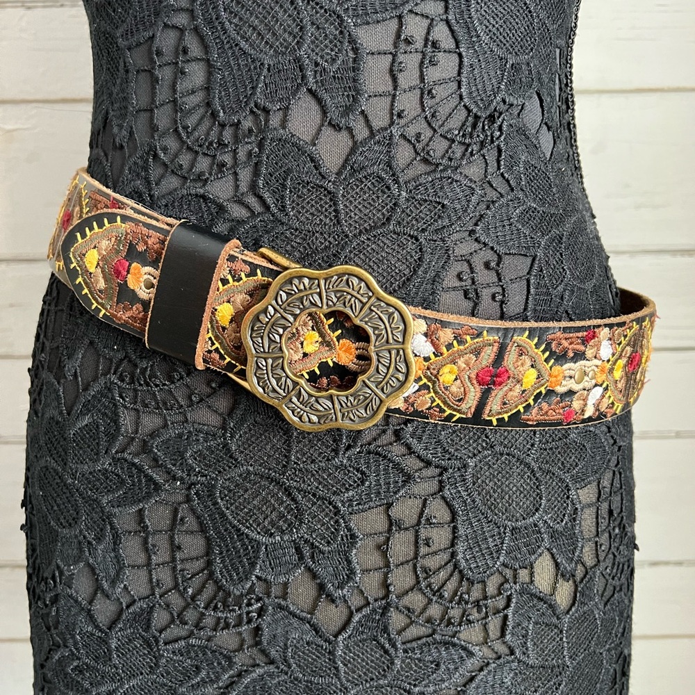 Lucky Brand BoHo Borwn Leather belt size small